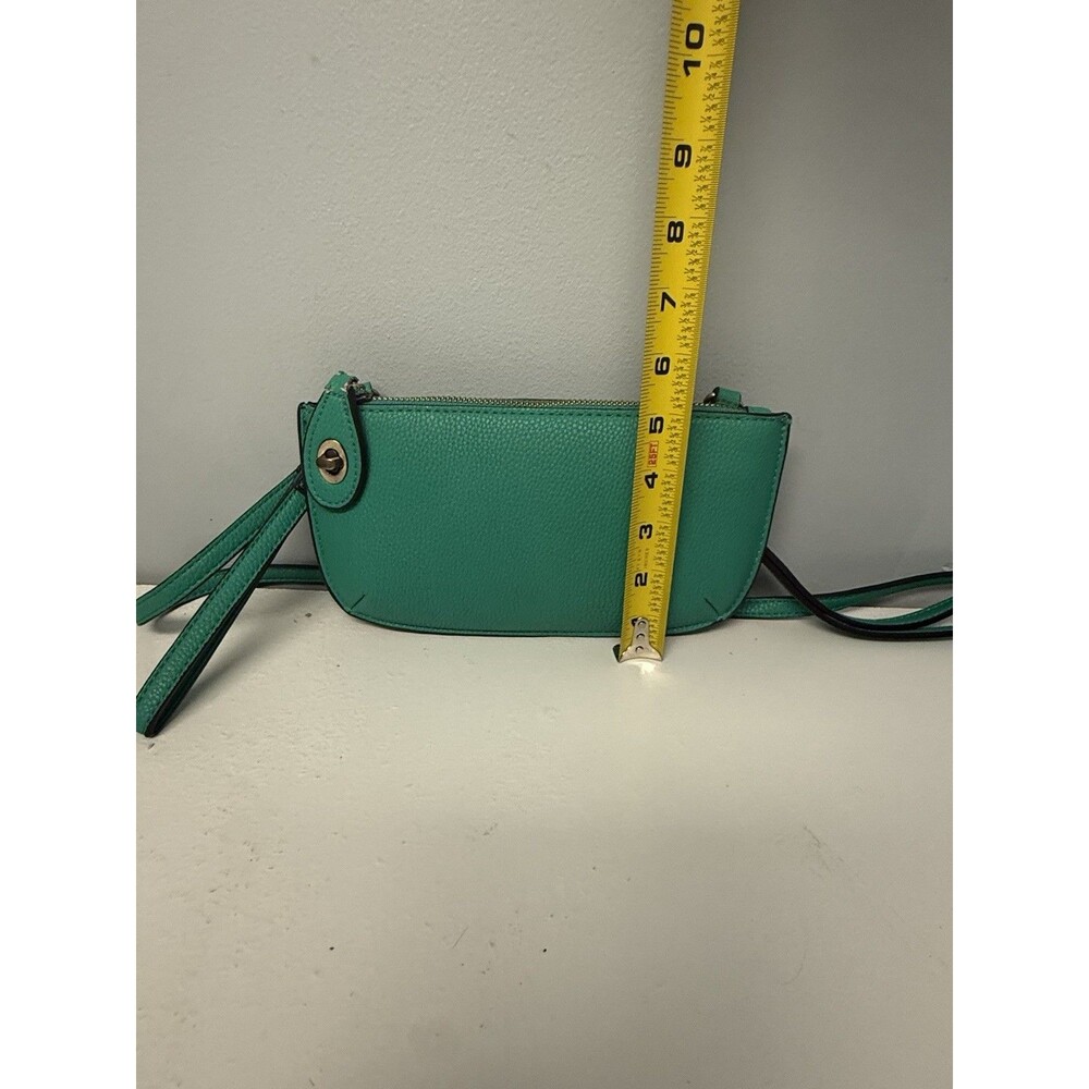 Joy Susan Mini Crossbody Wristlet Clutch Pebbled Green Vegan Leather - Picture 5 of 8